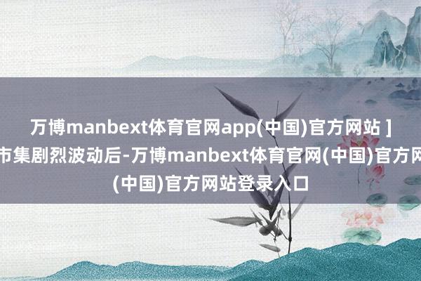 万博manbext体育官网app(中国)官方网站 ]在上周引起市集剧烈波动后-万博manbext体育官网(中国)官方网站登录入口